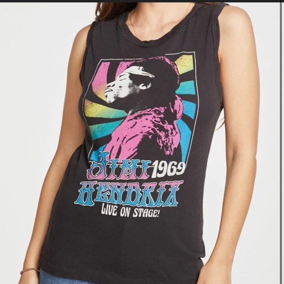 COPY - Chaser Jimi Hendrix Live 1969 Muscle Tank XS NWOT - Picture 2 of 3
